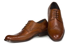 Stylish brown leather mens shoes