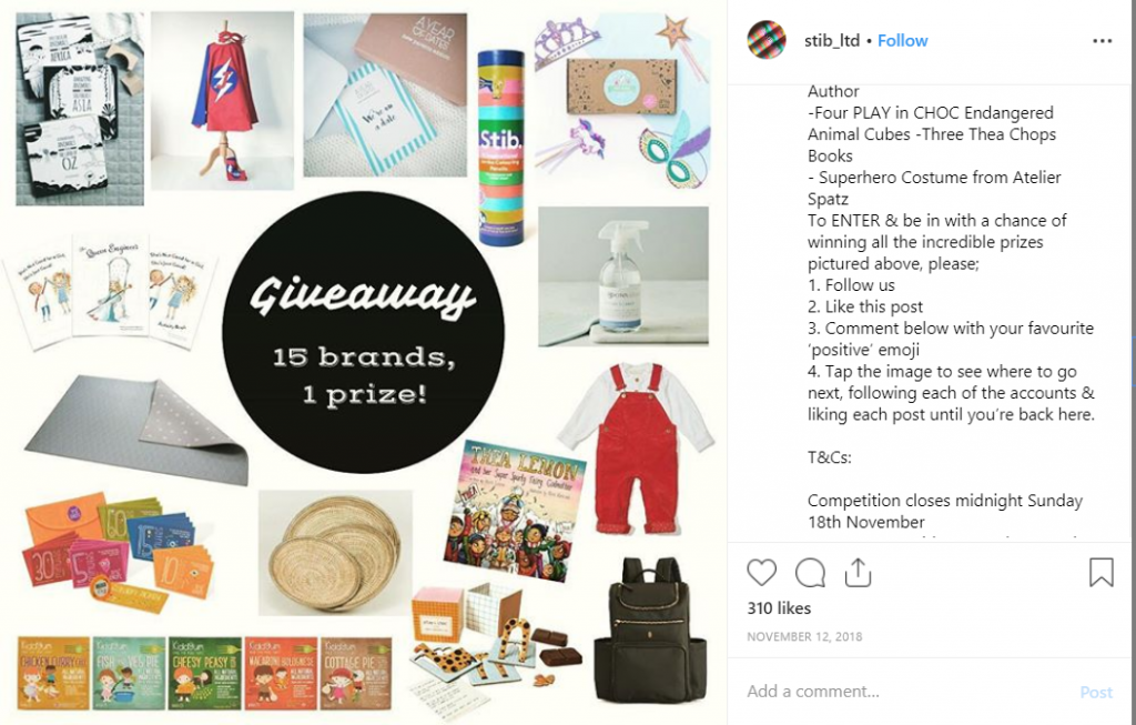 Instagram giveway organic growth tips
