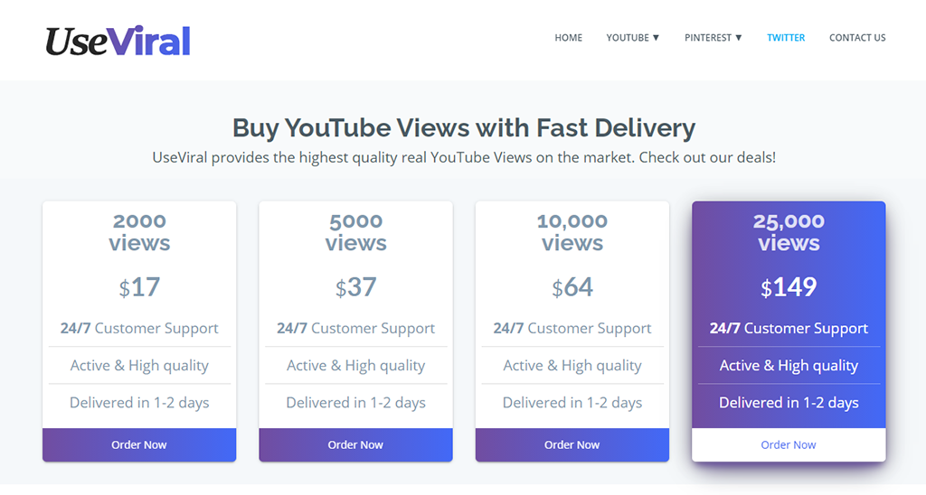 Buy Youtube Subscribers from UseViral 