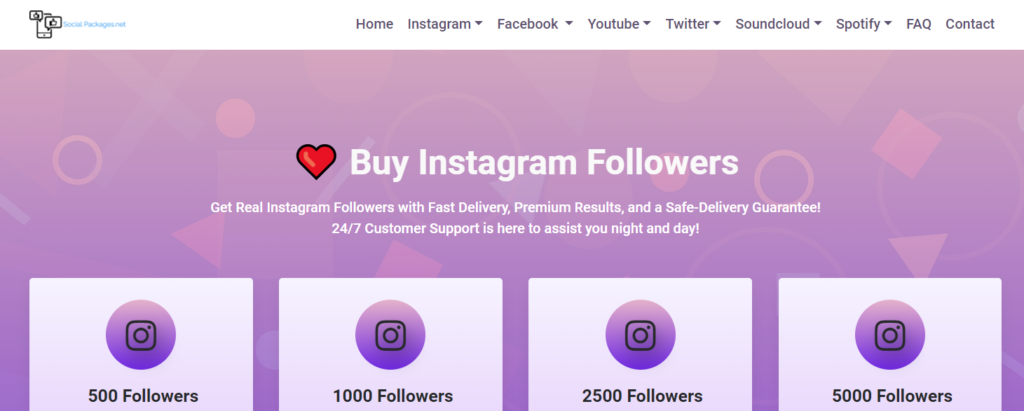 SocialPackages - buy instagram followers
