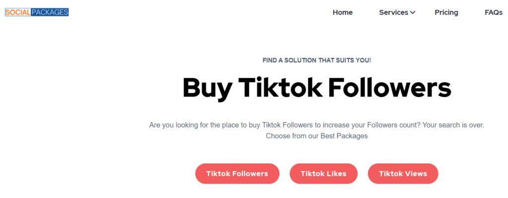 SocialPackages - buy tiktok followers
