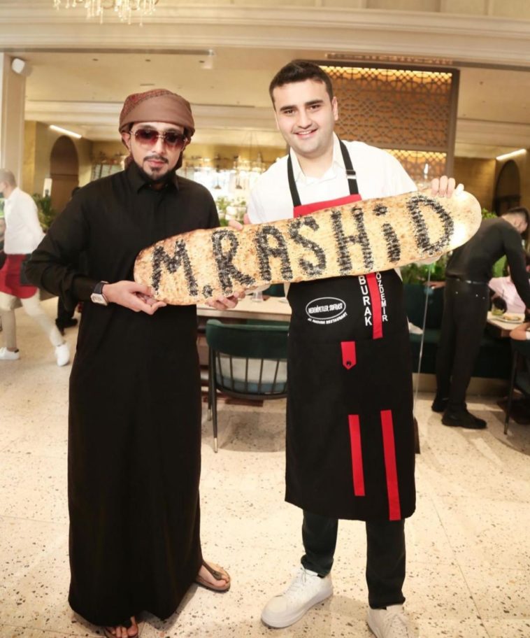 Mohammad Rashid Khan Meets The Ace Chef Czn Burak In Dubai And Receives His Signature Bread Influencive