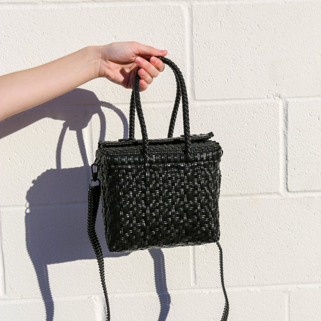 El Cholo's Mini Black Straw Bag