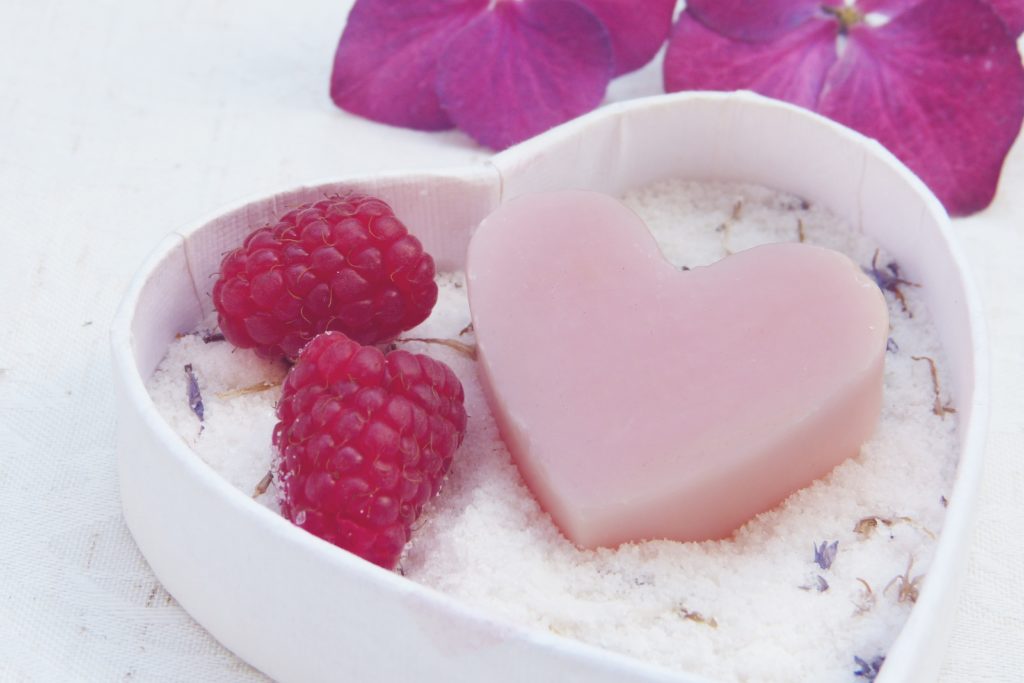 soap, heart, pink
