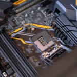 Black and gray motherboard