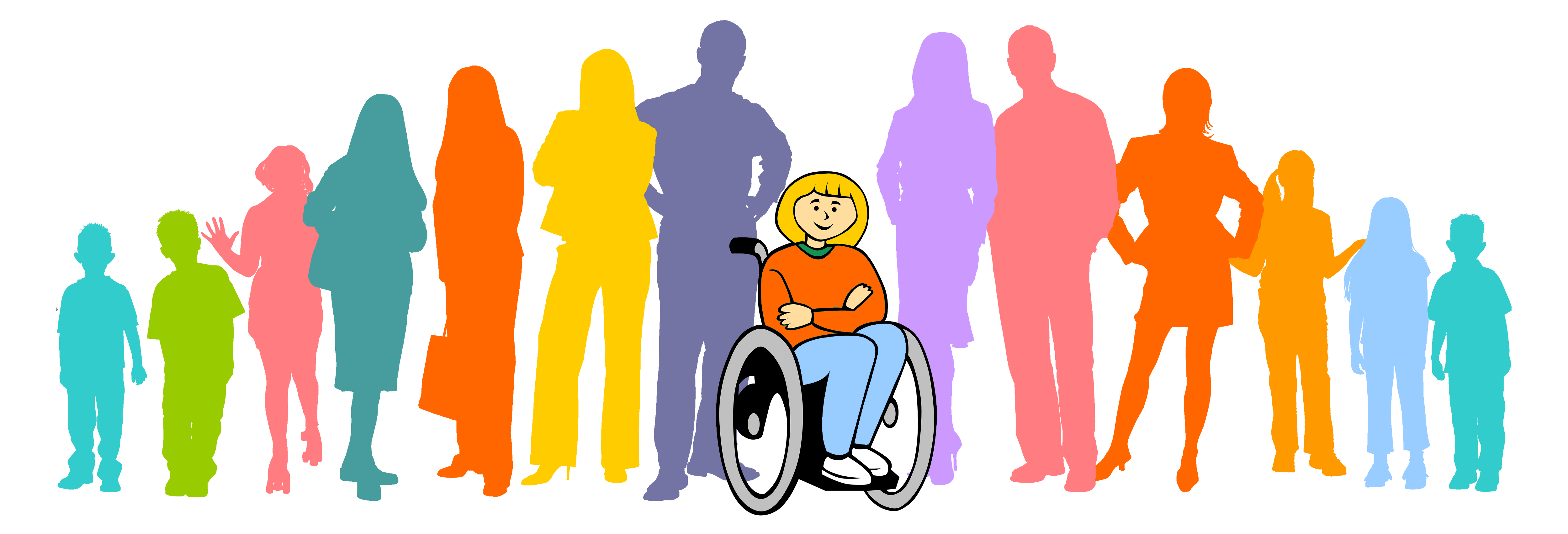inclusion, group, wheelchair