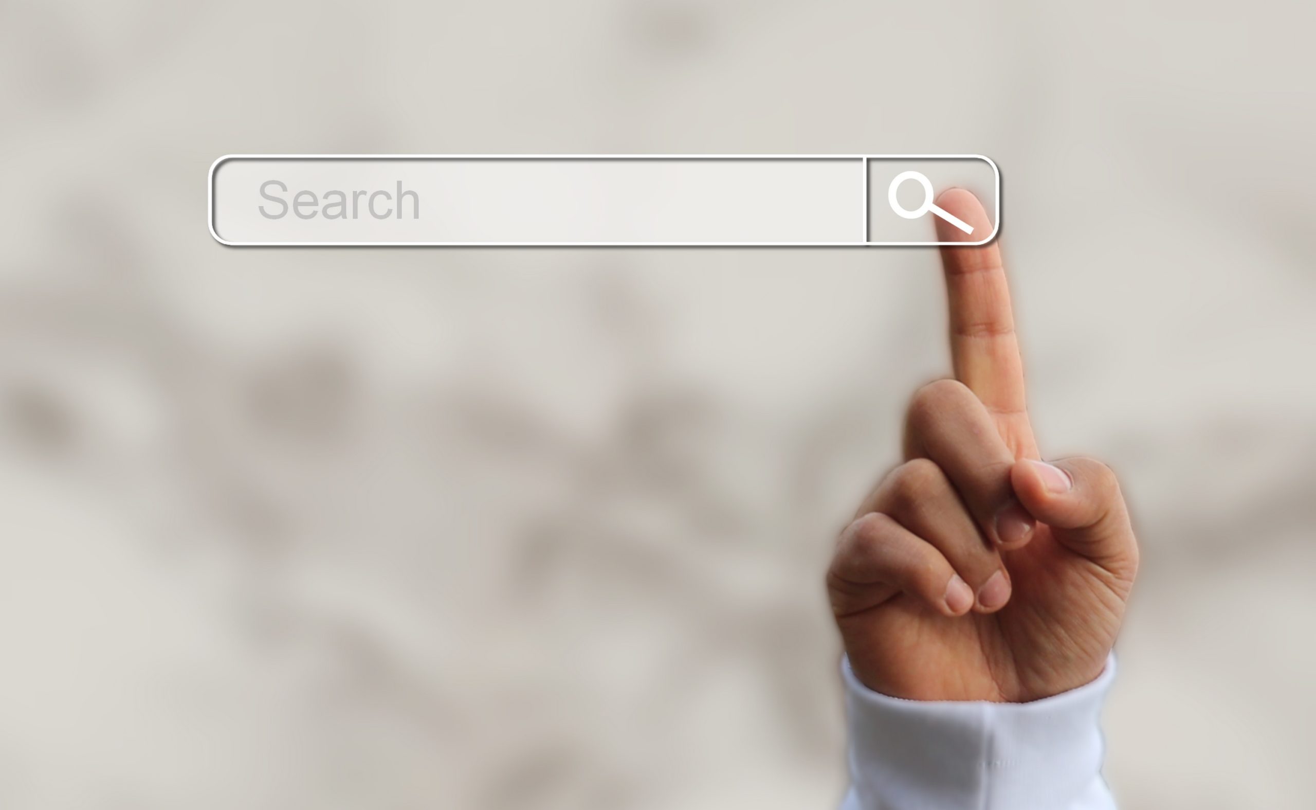 search, google, finger