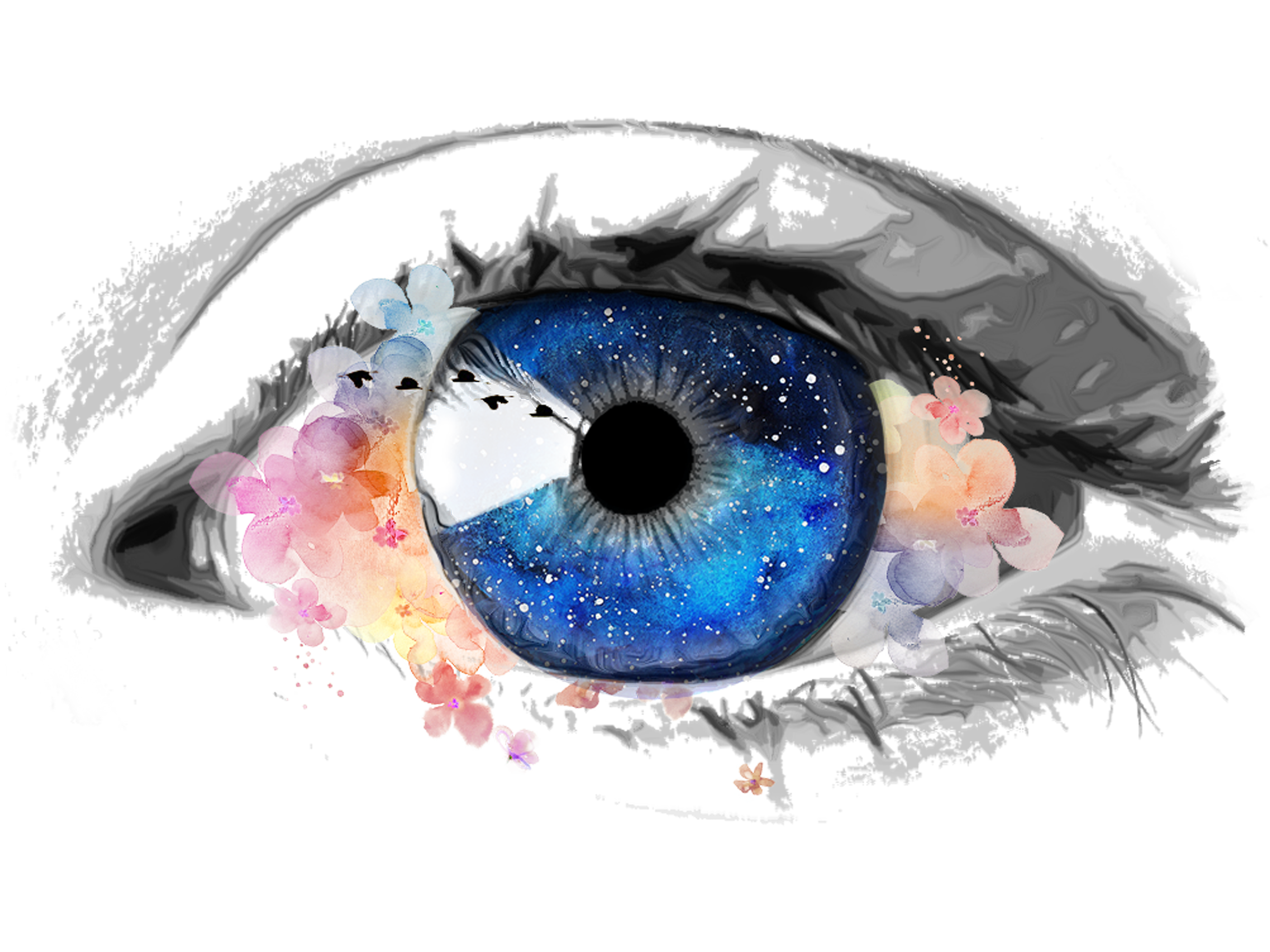 eye, creative, galaxy