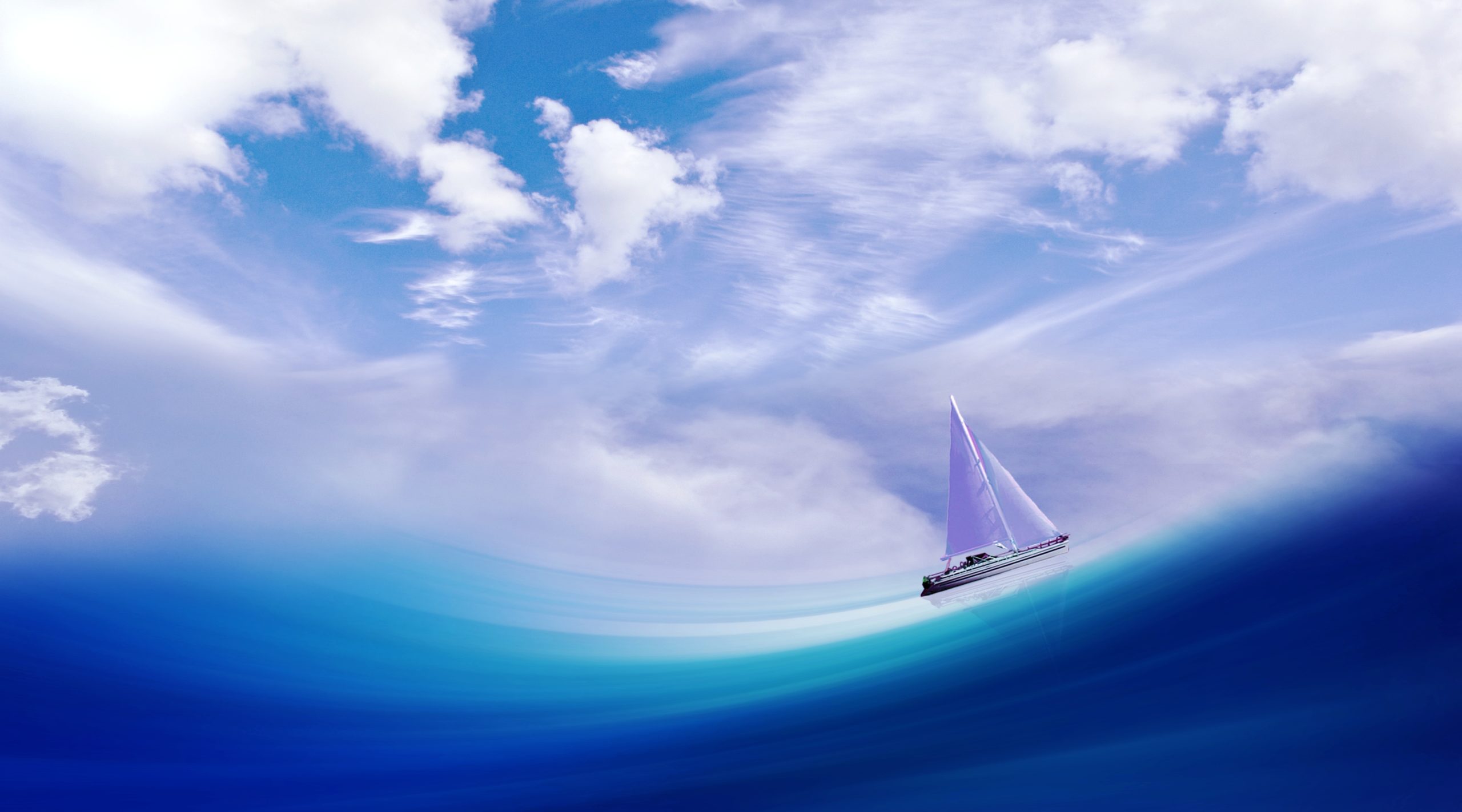 fantasy, illusion, sailboat